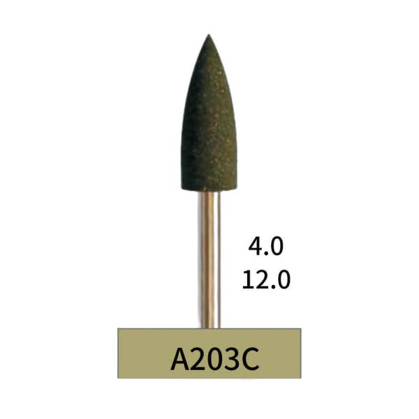 10PCS Dental Coarse Grit Rubber Burs for Metal Polishing Grinding Black A203C