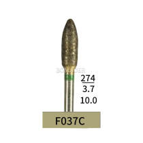 10pcs Dental Lab Full-Sintered Diamond.HP bur F037C Coarse Grit For Metal