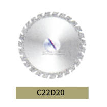 10pcs Dental Diamond Disc Thin, 0.2x22mm Double Sided Fine Grit C22D20