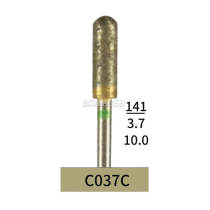 10pcs Dental Lab Full-Sintered Diamond.HP bur C037C Coarse Grit For Metal