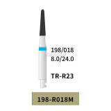 10 pcs Dental Diamond Football Bur Medium Grit 198-R018M Football TR-R23 24mm