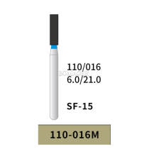 10 pcs Dental Diamond Flat End Cylinder Bur Medium Grit 110-016M Flat End Cylinder SF-15 21mm