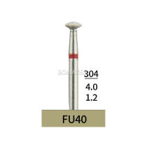 10pcs Dental Lab HP Diamond Bur FU40 Electroplated Fine Grit For Grind Zirconia