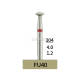 10pcs Dental Lab HP Diamond Bur FU40 Electroplated Fine Grit For Grind Zirconia