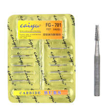 10pcs/pack Dental high speed handpiece FG-701 Tungsten Steel Carbide Bur 1 Pack