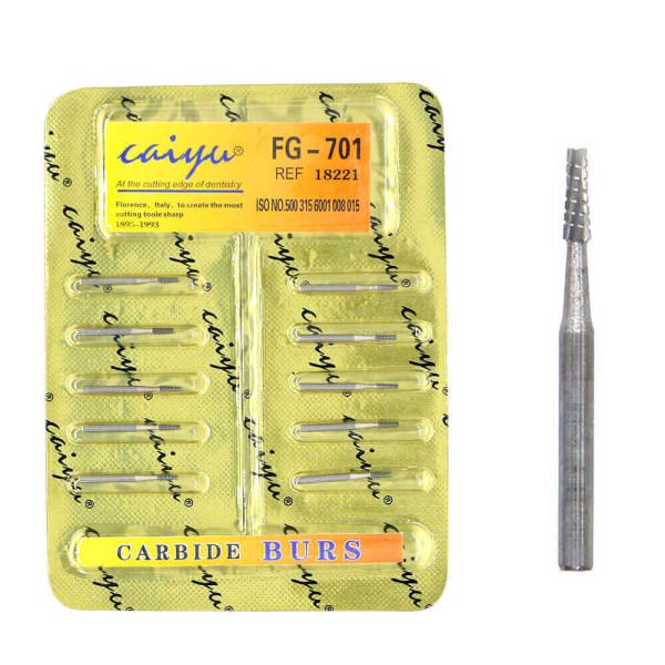 10pcs/pack Dental high speed handpiece FG-701 Tungsten Steel Carbide Bur 1 Pack