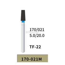 10pcs Medium Grit TF-22 BOMAOER Diamond Bur Flat Cone/TF Shank 20mm 170-021M