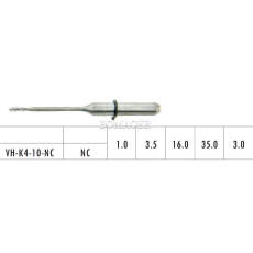 1pc Dental Lab CAD/CAM Milling Burs For VHF K1,K4,For Zirconia VH-K4-10-NC