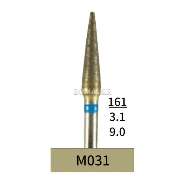 10pcs Dental Lab Full-Sintered Diamond.HP bur M031 Medium Grit For Metal