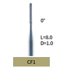 Bomaoer Dental Tungsten Carbide Bur Plain Cut Fine for Precision Milling CF1