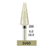 10pcs Dental Lab HP R.Taper Diamond Bur SV60 Electroplated Super Coarse