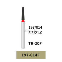10pcs FG 21mm Permium Diamond Bur Spec.197-014F Fine Grit TR-20F BOMAOER