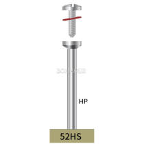 10PCS Bomaoer Dental Lab Reinforced Stainless Steel Mandrels - 52HS