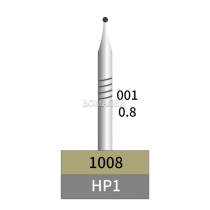 10pcs Dental Lab HP Tungsten Carbide Bur Round HP1 Dia 0.8mm