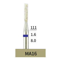 10pcs Dental Lab HP Cylinder Diamond Bur MA16 Electroplated Medium Grit