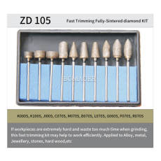 Bomaoer 10PCS Dental lab HP Slow speed Fast Trimming Fully-Sintered diamond KIT
