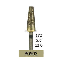 10pcs Dental Lab Full-Sintered Diamond.HP bur B050S Super Coarse Grit For Metal