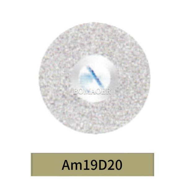 10pcs Dental Diamond Disc Thin,0.2x19mm Double Sided Fine Grit AM19D20