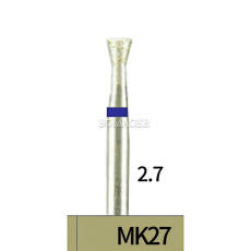 10pcs Dental Lab HP Inverted Cone Diamond Bur MK27 Electroplated Medium Grit