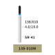 10 pcs Dental Diamond Round End Cylinder Bur Medium Grit 138-010M Round End Cylinder SR-41 19mm