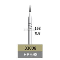 10pcs Dental Lab HP Tungsten Carbide Bur Taper HP 698 0.8mm