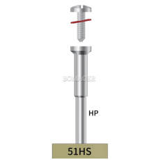 10PCS Bomaoer Dental Lab Reinforced Stainless Steel Mandrels - 51HS