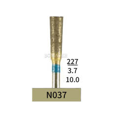 10pcs Dental Lab Full-Sintered Diamond.HP bur N037 Medium Grit For Metal