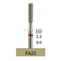 10pcs Dental Lab HP Diamond Bur FA23 Electroplated Fine Grit For Grind Zirconia