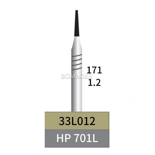 10pcs Dental Lab HP Tungsten Carbide Bur Taper HP 701L 1.2mm