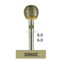 10pcs Dental Lab Full-Sintered Diamond.HP bur D060C Coarse Grit For Metal