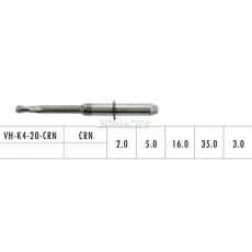 1pc Dental Lab CAD/CAM Milling Burs For VHF K1,K4,For PMMA VH-K4-20-CRN