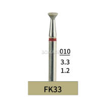 10pcs Dental Lab HP Diamond Bur FK33 Electroplated Fine Grit For Grind Zirconia