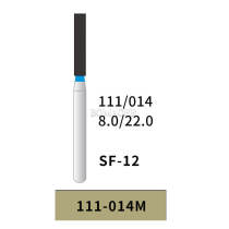 10 pcs Dental Diamond Flat End Cylinder Bur Medium Grit 111-014M Flat End Cylinder SF-12 22mm