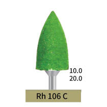 10PCS Reinforced Silicone Rubber Polishing Burs, Coarse Green for Acrylic RH106C