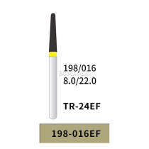 10pcs Permium Diamond Bur Spec. FG198-016EF Extra Fine Grit TR-24EF 22mm