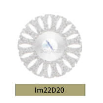 10pcs Dental Diamond Disc Thin, 0.2x22mm Double Sided Fine Grit IM22D20