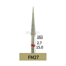 10pcs Dental Lab HP Diamond Bur FM27 Electroplated Fine Grit For Grind Zirconia
