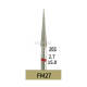 10pcs Dental Lab HP Diamond Bur FM27 Electroplated Fine Grit For Grind Zirconia