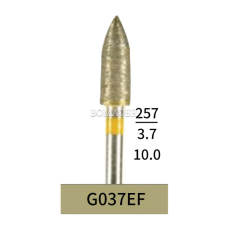 10pcs Dental Lab Full-Sintered Diamond.HP bur G037EF Extra Fine Grit For Metal