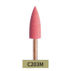 10 PCS Bomaoer Silicon Rubber Bur Ceramic Polishing Pink Medium Grit C203M
