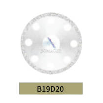10pcs Dental Diamond Disc Thin,0.2x19mm Double Sided Fine Grit B019D20