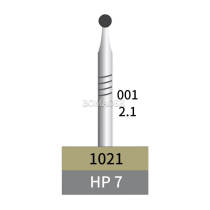 10pcs Dental Lab HP Tungsten Carbide Bur Round HP7 Dia 2.1mm