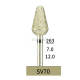 10pcs Dental Lab HP R.Taper Diamond Bur SV70 Electroplated Super Coarse