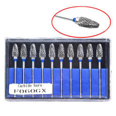 10PCS Tungsten Steel carbide burs Dental Lab Equipment F060GX For 2.35mm motor