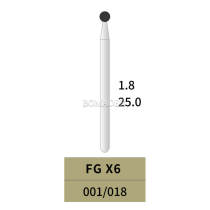 10pcs Dental Oral Surgical Burs of FG X6 25MM Tungsten Carbide 001/018 BOMAOER