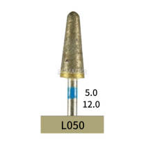 10pcs Dental Lab Full-Sintered Diamond.HP bur L050 Medium Grit For Metal