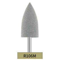 10PCS Bomaoer Rubber Bur Silicon Acrylic Polishing Gray Medium Grit R106M