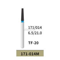 10pcs Medium Grit TF-20 BOMAOER Diamond Bur Flat Cone/TF Shank 21mm 171-014M