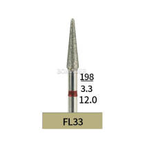 10pcs Dental Lab HP Diamond Bur FL33 Electroplated Fine Grit For Grind Zirconia