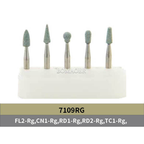 5PCS/KIT Dental RA Green Stone burs, Finish Ceramics Kit Bomaoer